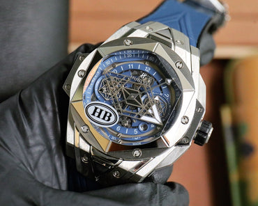 HBT Silver Blue - Blue Rubber - Automatic - 45mm