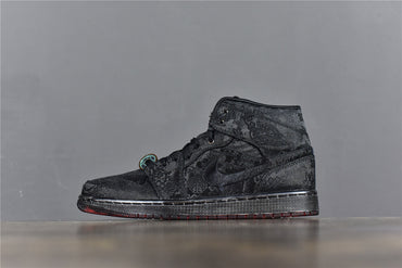 AJ 1 Mid x CLOT 'Fearless Black'