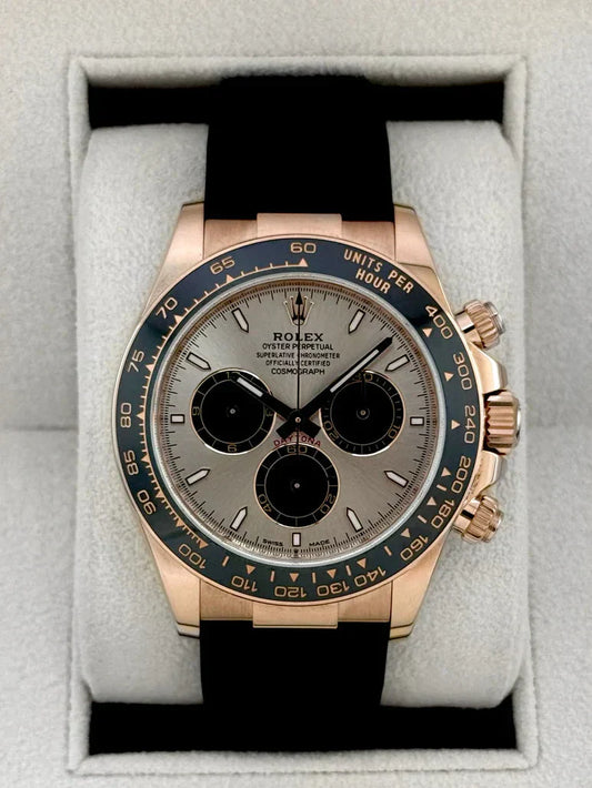 Daytona 40mm 126515LN Rose Gold Oysterflex Sundust Dial