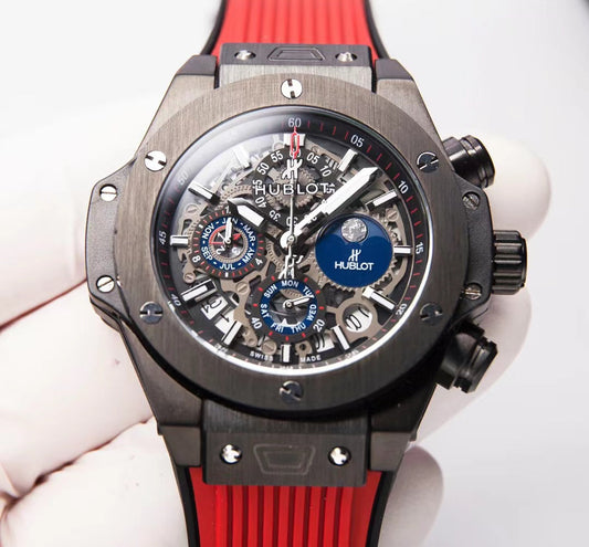 HBT Hollow 904L Steel - Red Rubber - Quartz - 42mm