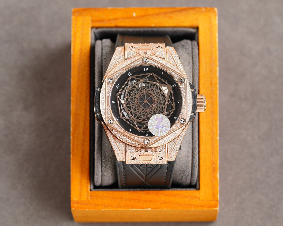 HBT Rosegold - Black Rubber - Automatic - 42mm