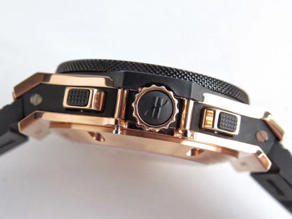 HBT Chronograph - Black -Rosegold Ceramic - Black Rubber - Automatic - 44mm