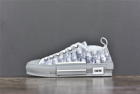 D!OR B23 Low-Top Navy Blue Oblique Canvas