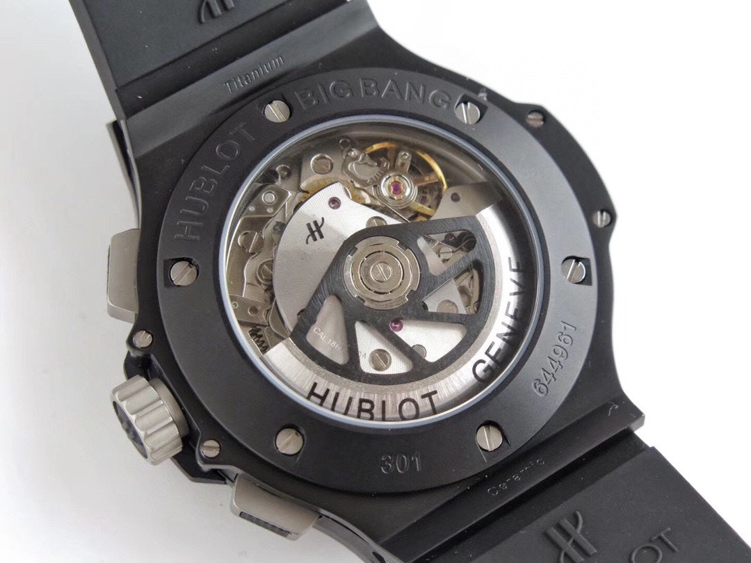 HBT Chronograph -Black Ceramic - Black Rubber - Automatic - 44mm