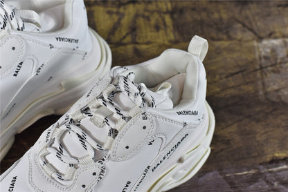 Bciaga Triple S Allover Logo White
