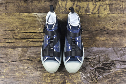 D!OR B23 High-Top Blue Technical Canvas