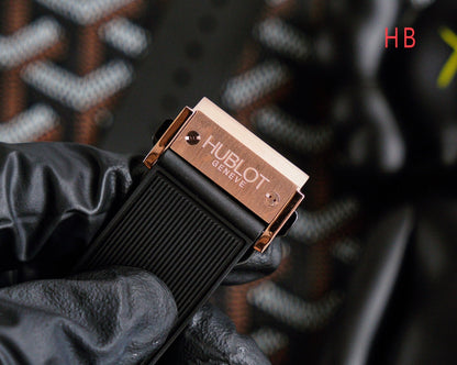HBT Chronograph - Rosegold - Black Rubber- Automatic - 42*52mm