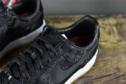 AF 1  x CLOT x Fragment Design 'Black Silk'