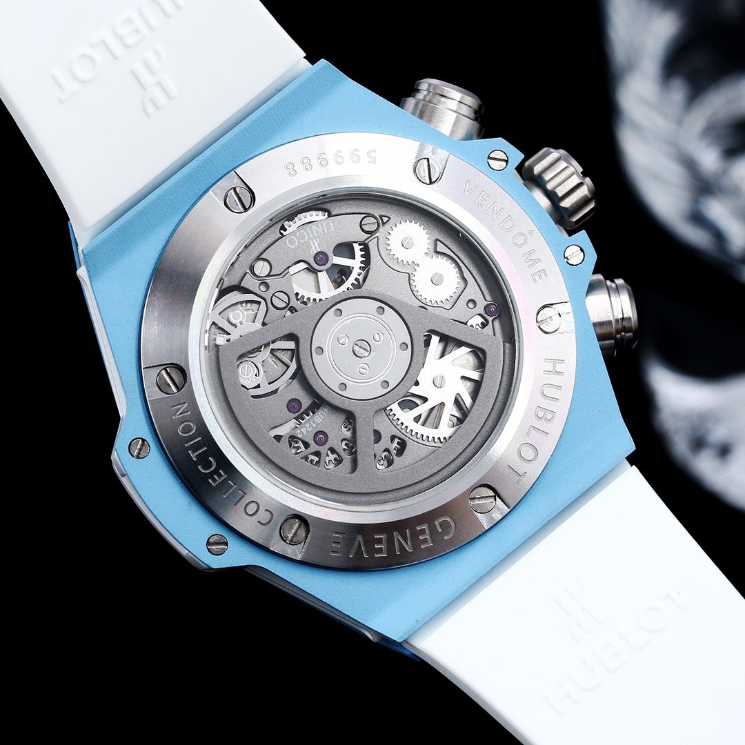 HBT Chronograph -White Carbon Fiber - White Rubber - Quartz - 45mm