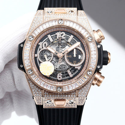 HBT Yellow Gold 904L Steel - Black Rubber - Automatic - 42mm