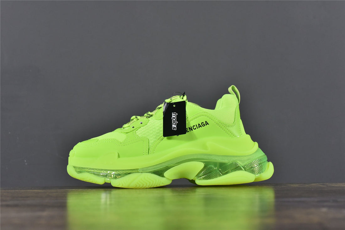 Bciaga Triple S Clear Sole Fluorescent Yellow