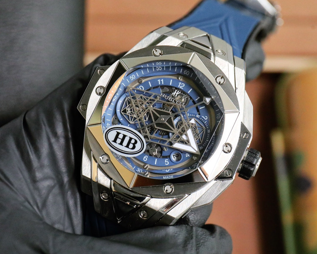 HBT Silver Blue - Blue Rubber - Automatic - 45mm