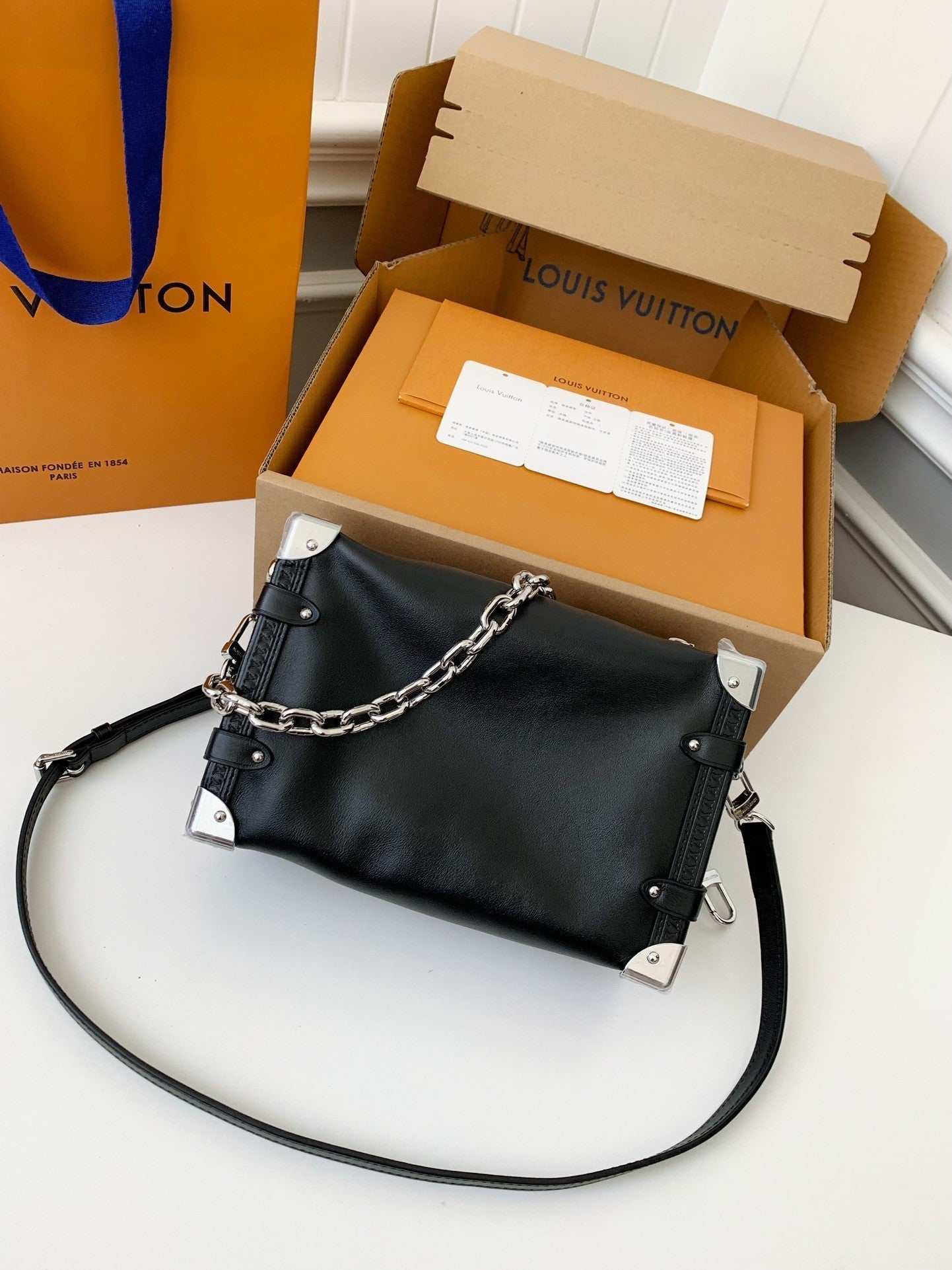 LV SIDE TRUNK full leather handbag
