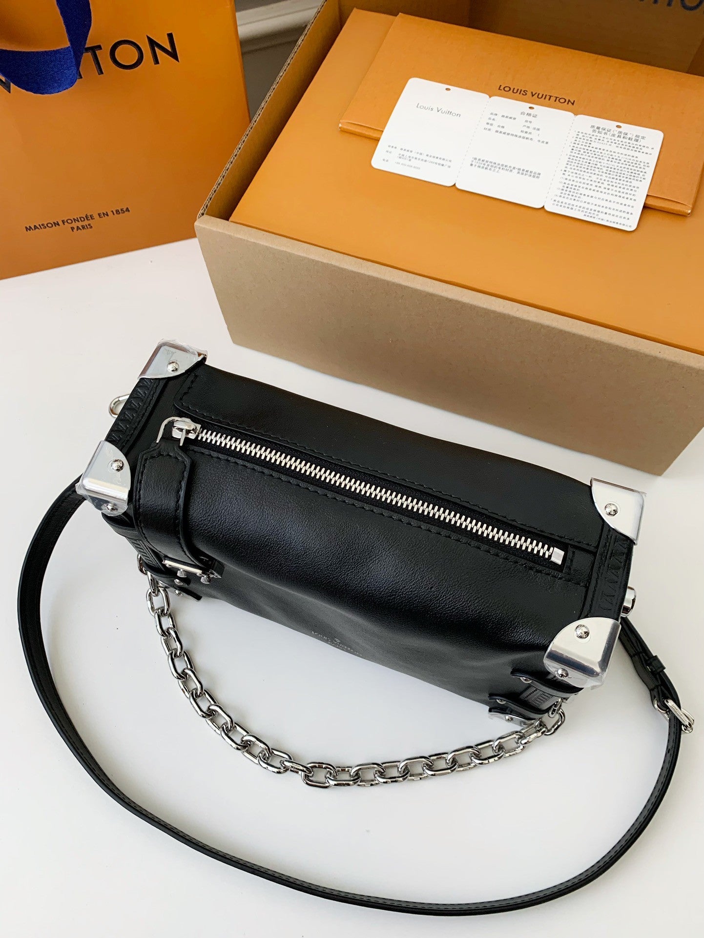 LV SIDE TRUNK full leather handbag