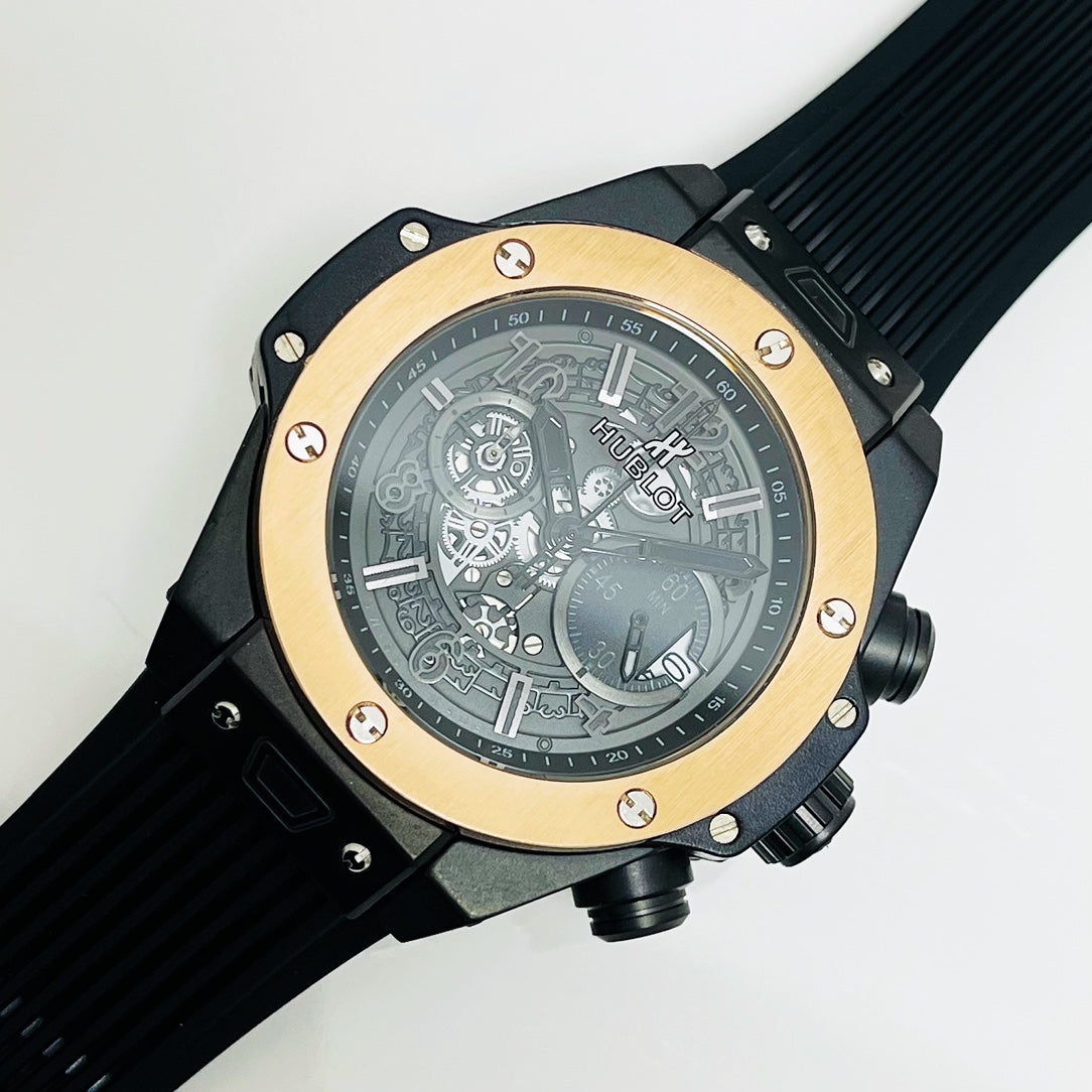 HBT Chronograph - Black 904L Steel - Black Rubber - Quartz - 42mm