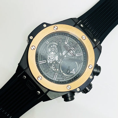 HBT Chronograph - Black 904L Steel - Black Rubber - Quartz - 42mm