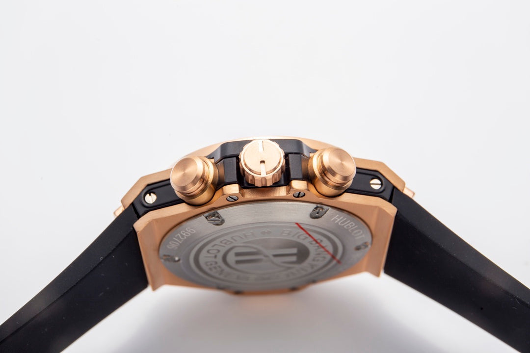 HBT - Chronograph - Black 316 Steel - Black Rubber - Quartz - 45mm