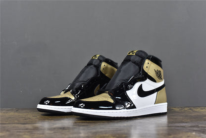 AJ 1 High 'Gold Toe Patent'