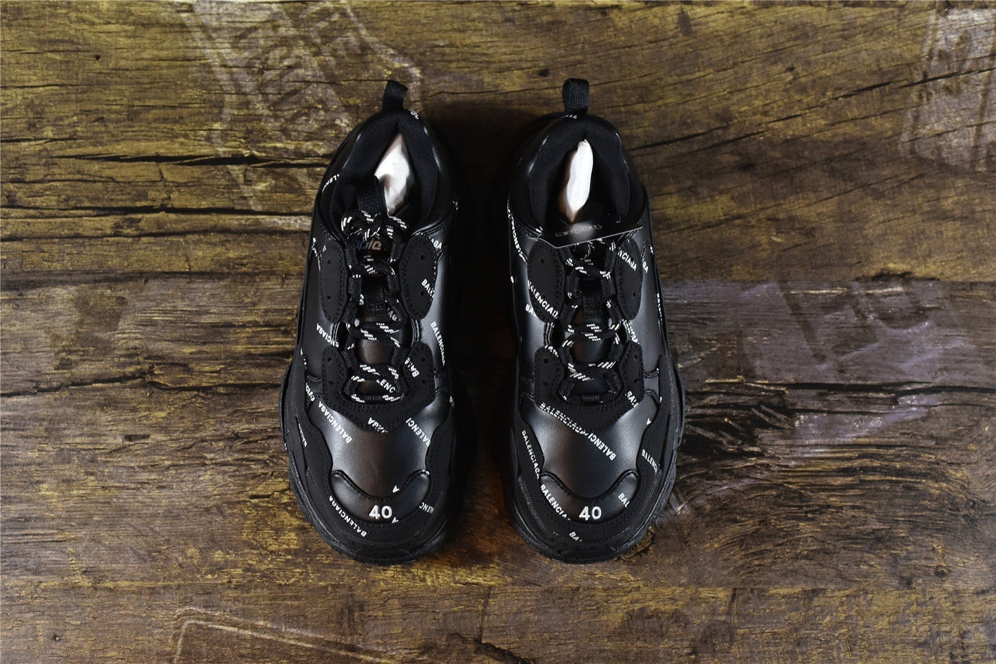 Bciaga Triple S Allover Logo Black