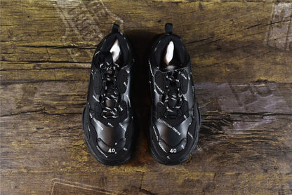 Bciaga Triple S Allover Logo Black