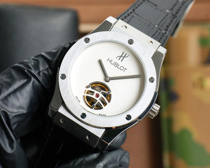 HBT White - Black Leather - Automatic - 45mm