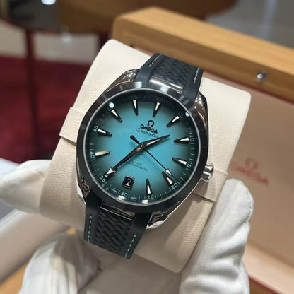 OMEGA Green Black- Black Rubber - Automatic - 41mm