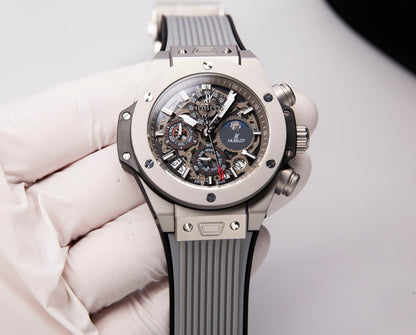HBT Grey - Hollow 904L Steel - Grey Rubber - Quartz - 42mm