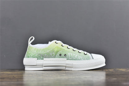 D!OR B23 'Low-Top Yellow and Green Canvas'