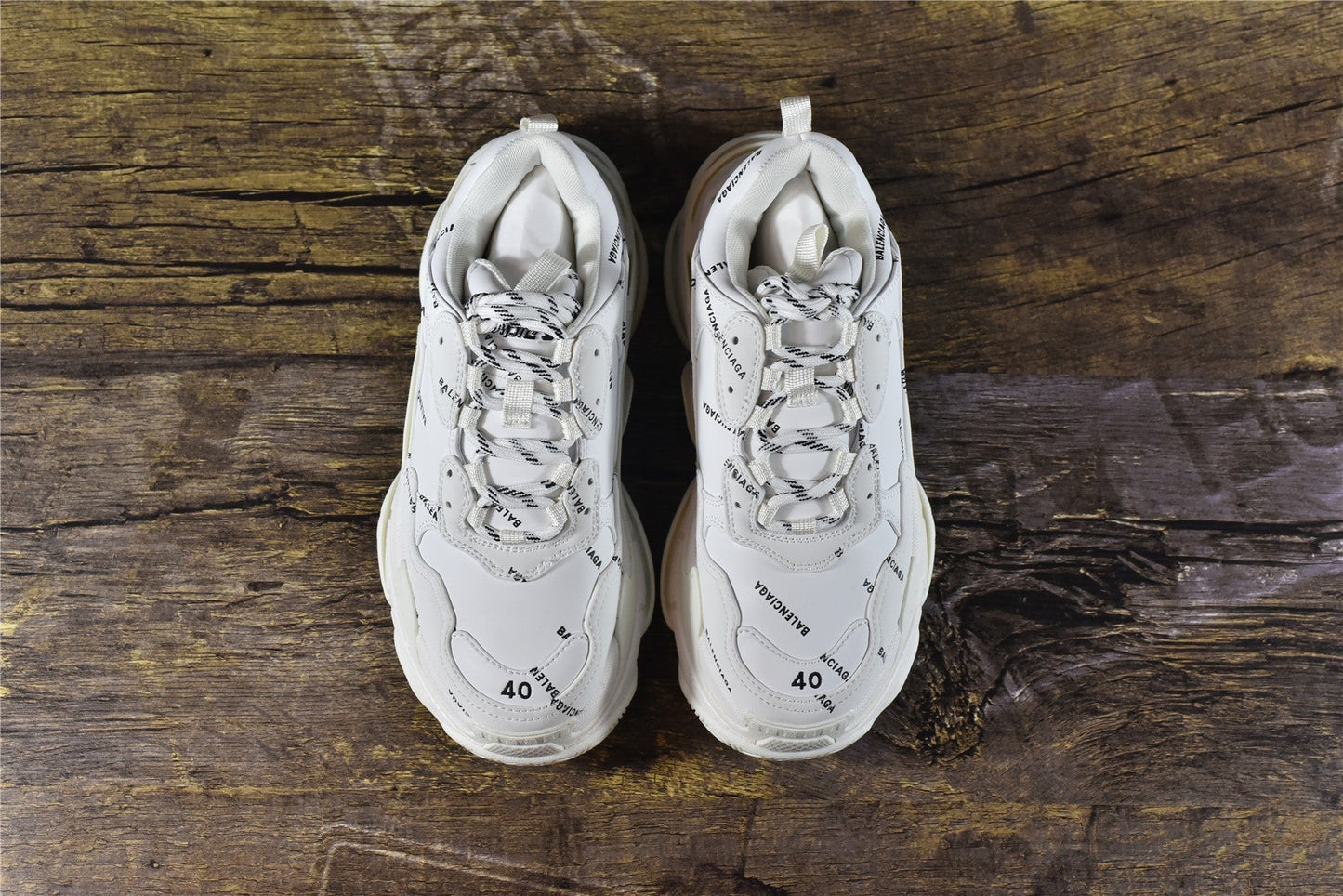 Bciaga Triple S Allover Logo White
