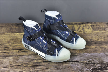 D!OR B23 High-Top Blue Technical Canvas