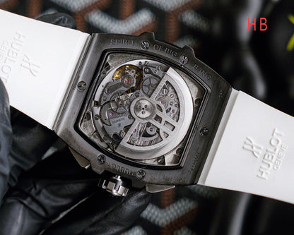 HBT Chronograph - Black - White Rubber- Automatic - 42*52mm