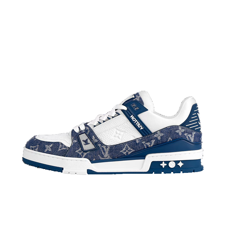 LV Trainer Monogram Denim White Blue