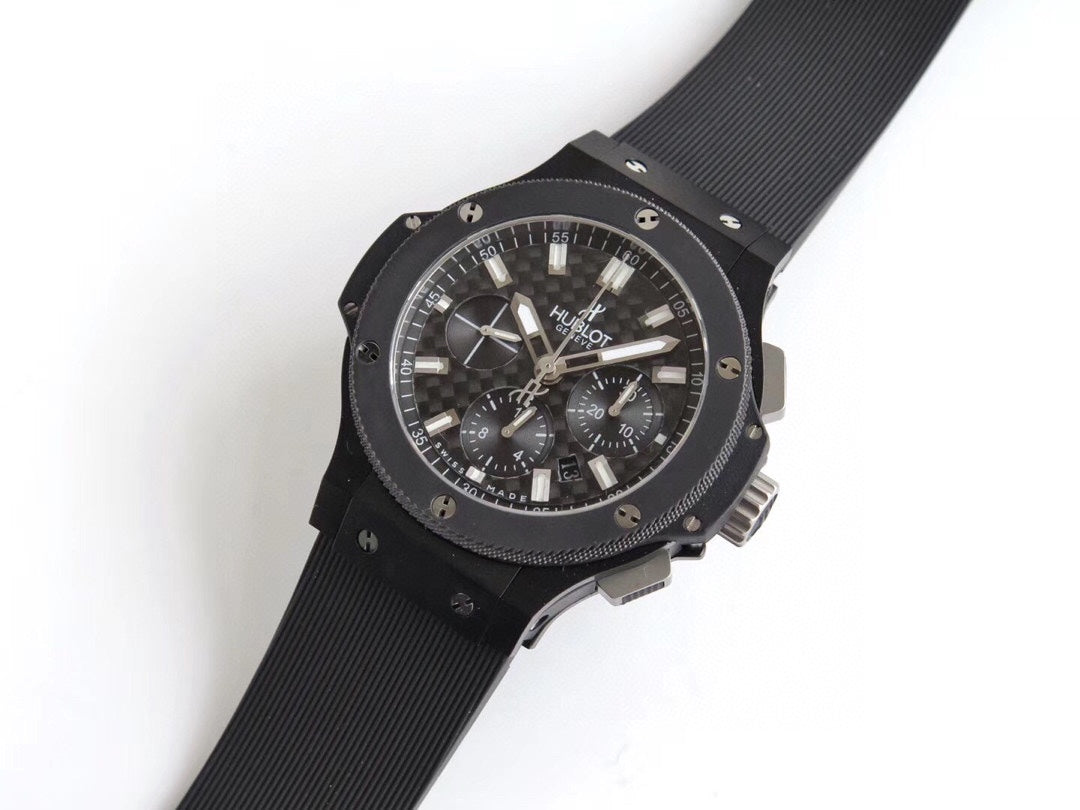 HBT Chronograph -Black Ceramic - Black Rubber - Automatic - 44mm