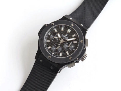 HBT Chronograph -Black Ceramic - Black Rubber - Automatic - 44mm