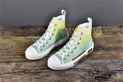 D!OR B23 High-Top Sneaker Yellow and Green