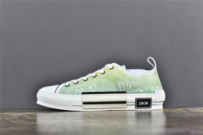 D!OR B23 'Low-Top Yellow and Green Canvas'