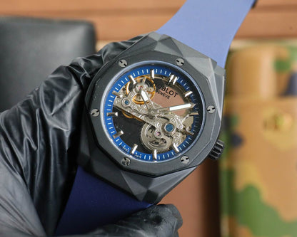 HBT Blue Hollow - Blue Rubber - Automatic - 45mm