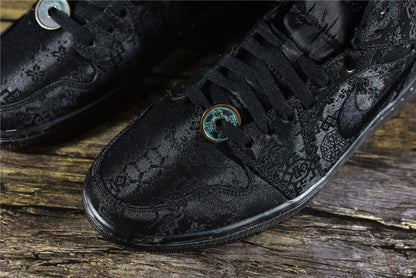 AJ 1 Mid x CLOT 'Fearless Black'