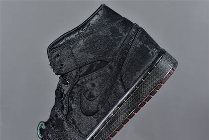 AJ 1 Mid x CLOT 'Fearless Black'