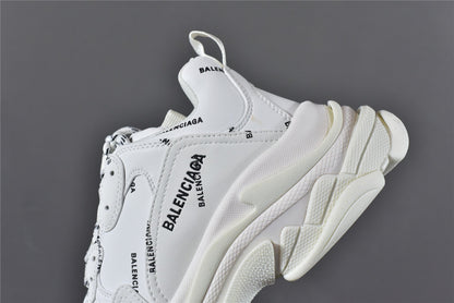 Bciaga Triple S Allover Logo White