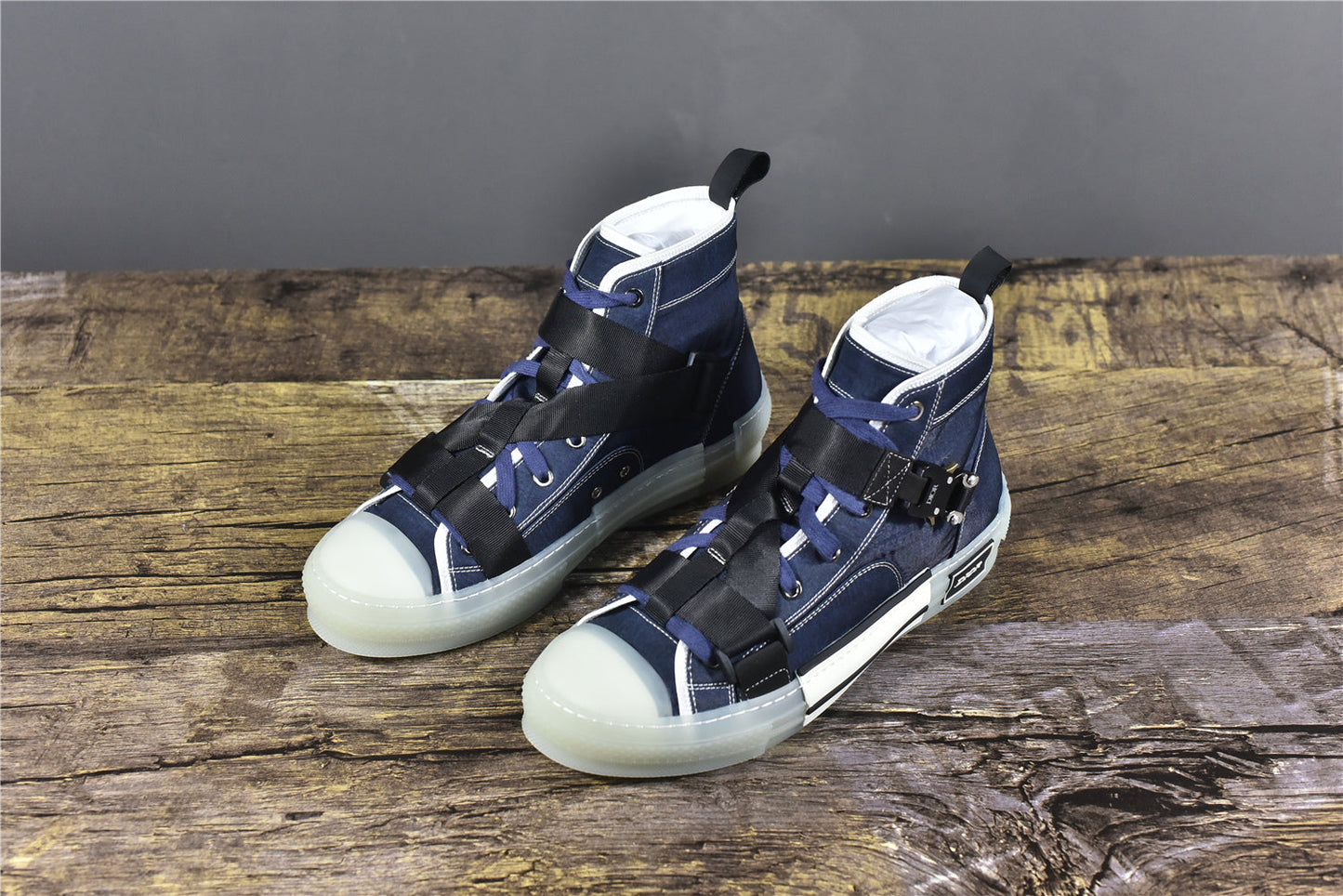 D!OR B23 High-Top Blue Technical Canvas