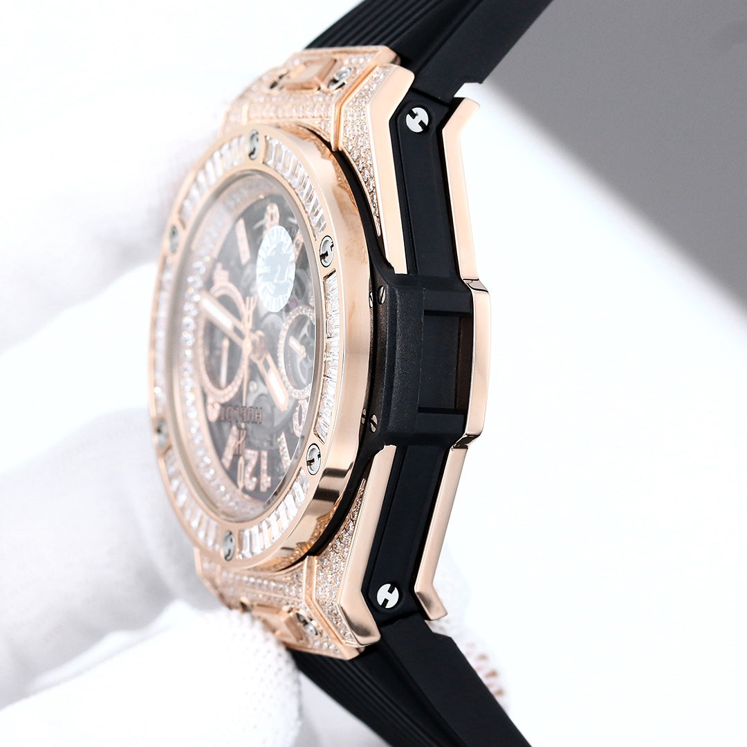 HBT Yellow Gold 904L Steel - Black Rubber - Automatic - 42mm