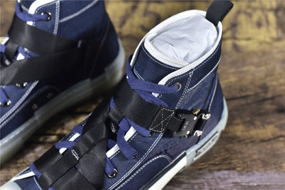 D!OR B23 High-Top Blue Technical Canvas