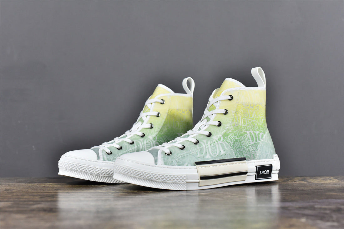 D!OR B23 High-Top Sneaker Yellow and Green