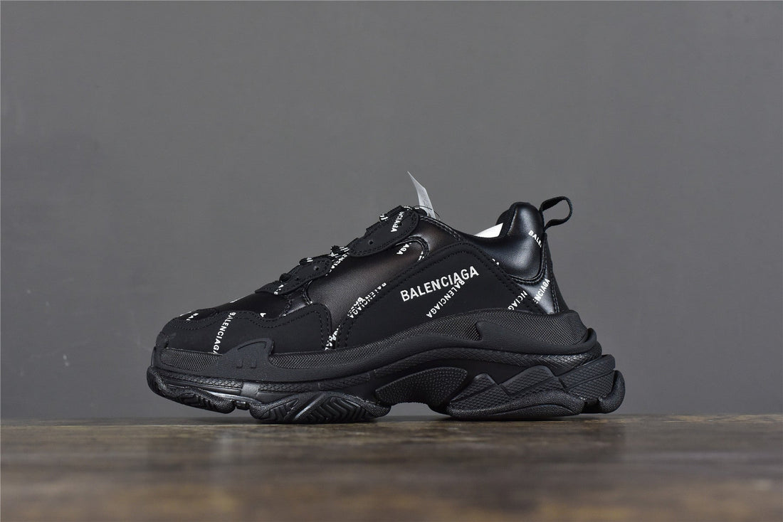 Bciaga Triple S Allover Logo Black