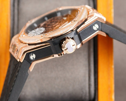 HBT Rosegold - Black Rubber - Automatic - 42mm