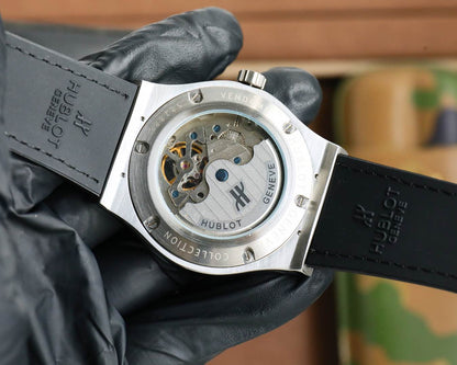 HBT White - Black Leather - Automatic - 45mm
