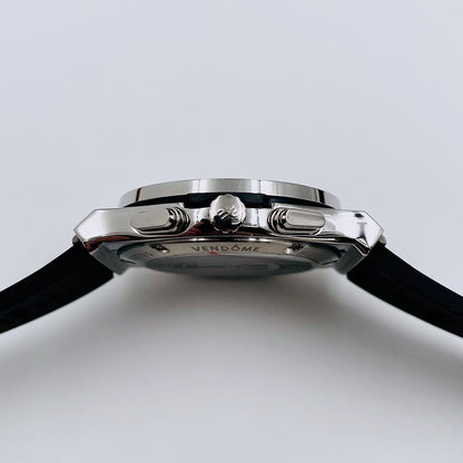 HBT Chronograph -Black - White 904L Steel - Black Rubber - Quartz - 41mm
