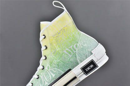 D!OR B23 High-Top Sneaker Yellow and Green