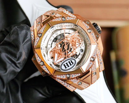 HBT Yellow white - White Rubber - Automatic - 45mm